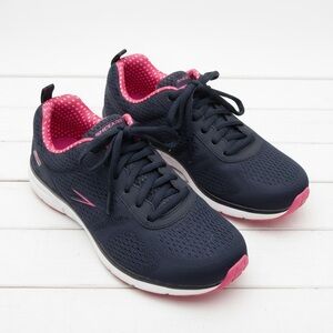 Skechers Women's Navy and Pink blue/Pink Size 7 MEMORY FOAM GEL INFUSEDbSneakers